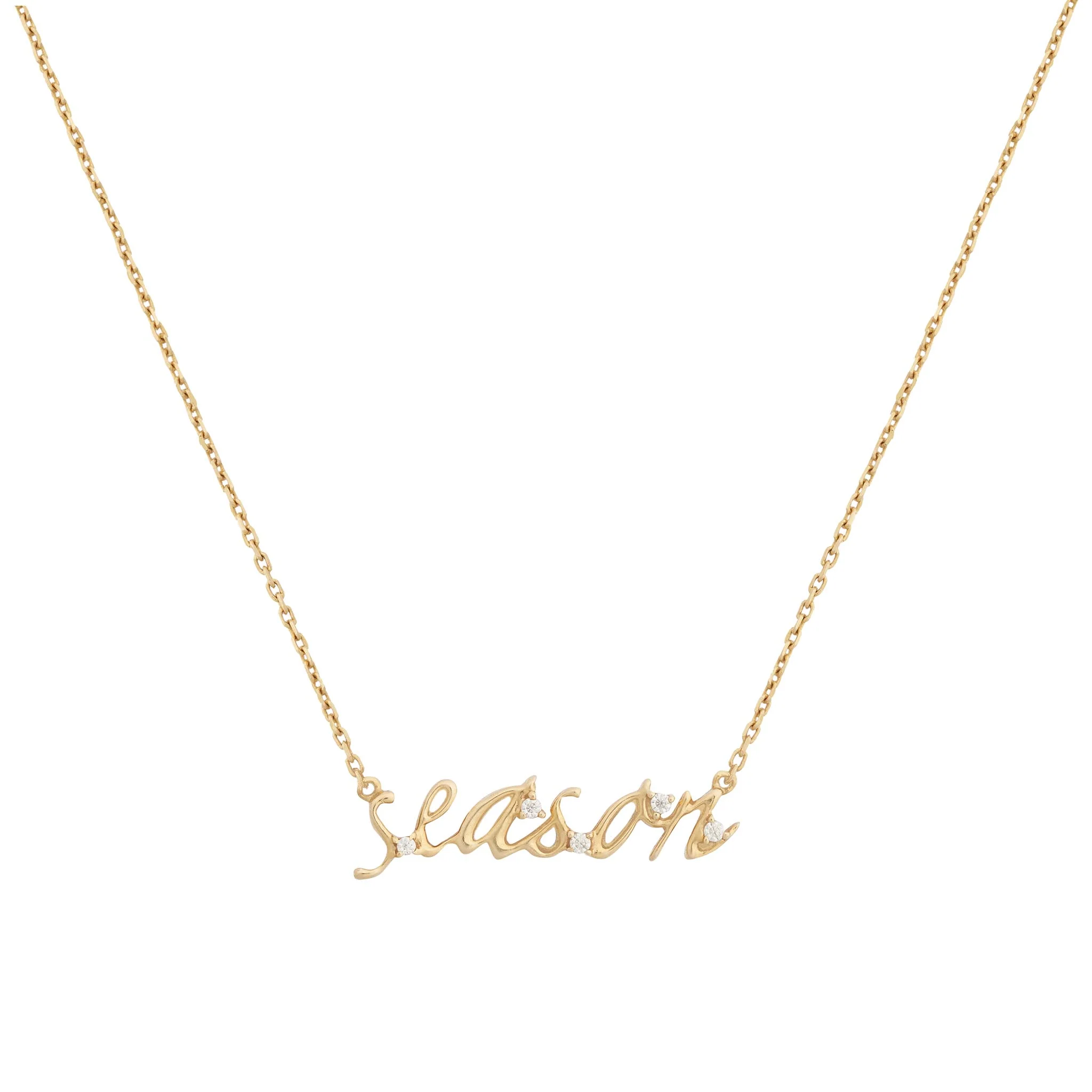 Cursive Nameplate Necklace | 9K Solid Gold - Image 10