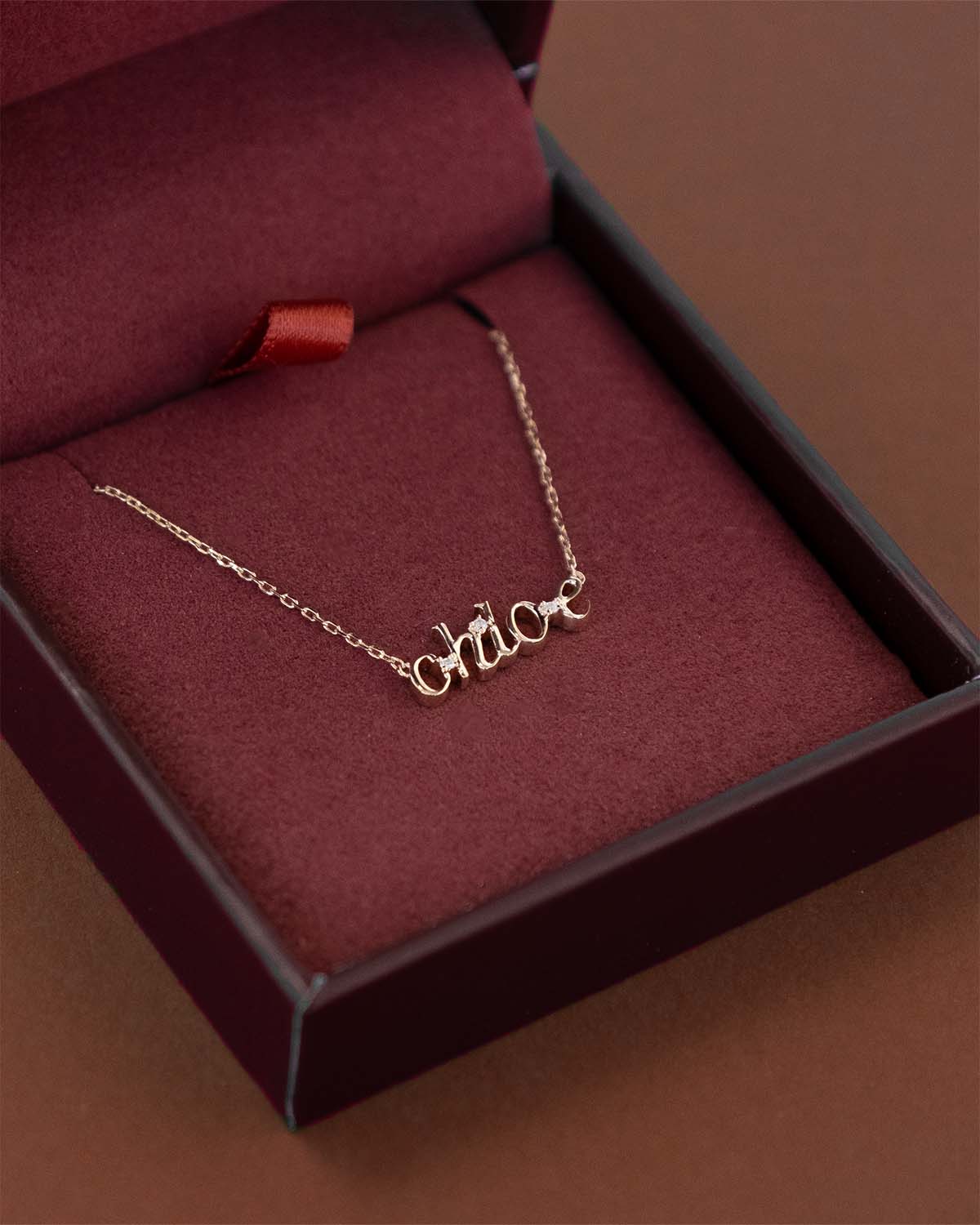 Cursive Nameplate Necklace | 9K Solid Gold - Image 7