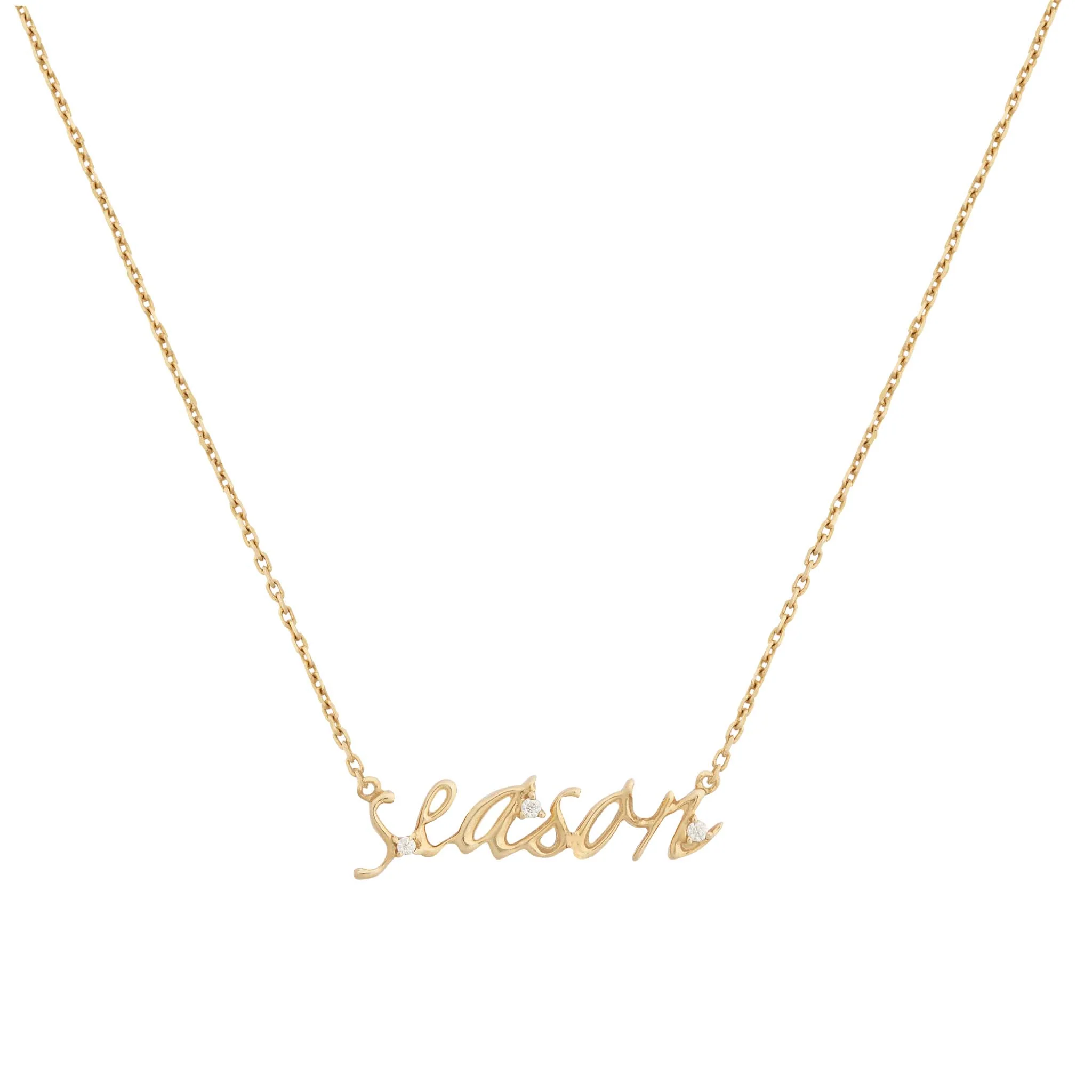 Cursive Nameplate Necklace | 9K Solid Gold - Image 9
