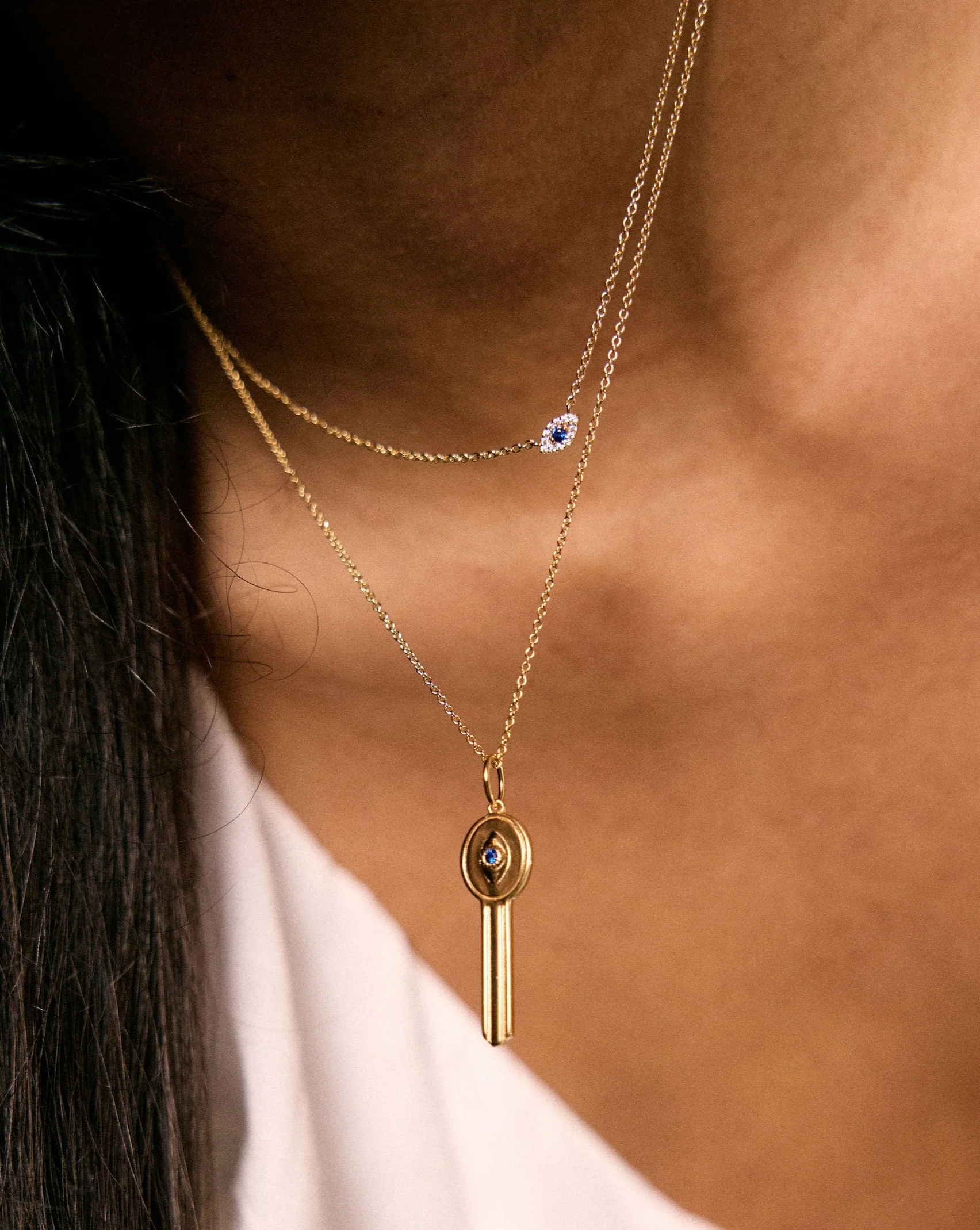 Pavé Evil Eye Necklace - Image 4