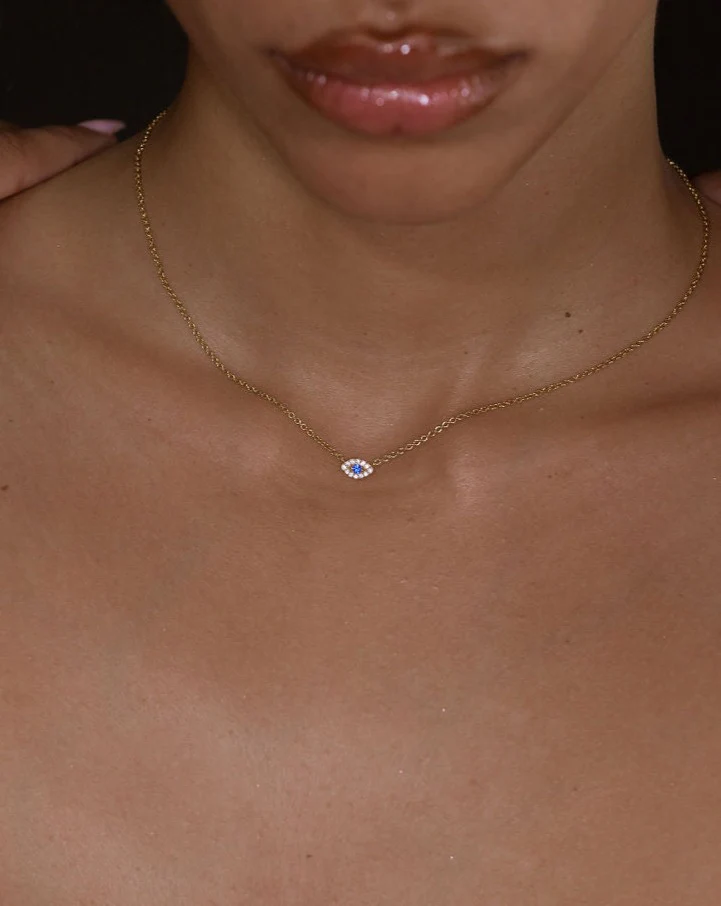 Pavé Evil Eye Necklace - Image 7
