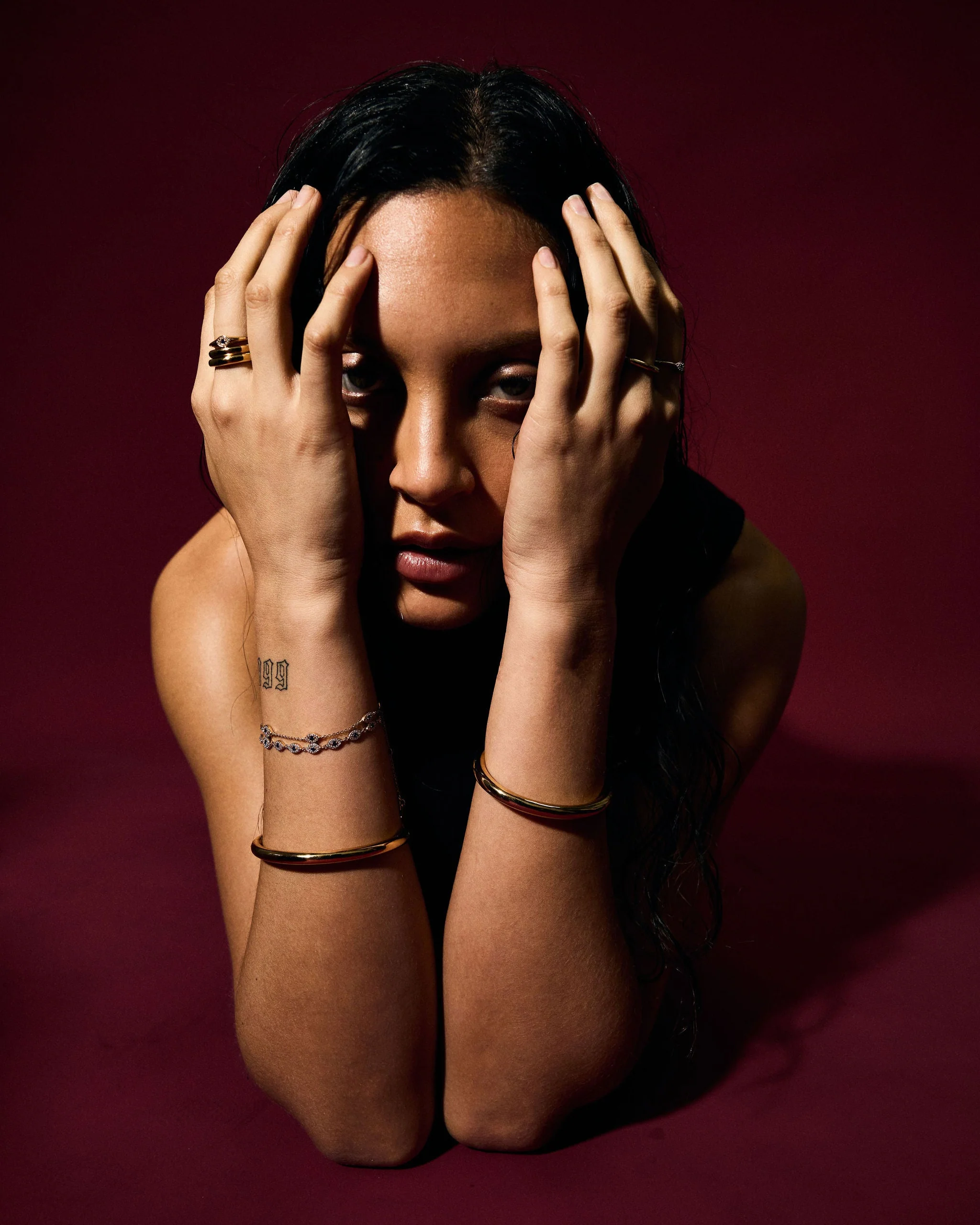 Evil Eye Signet Ring Lab Grown Diamond | 9k Solid Gold - Image 5