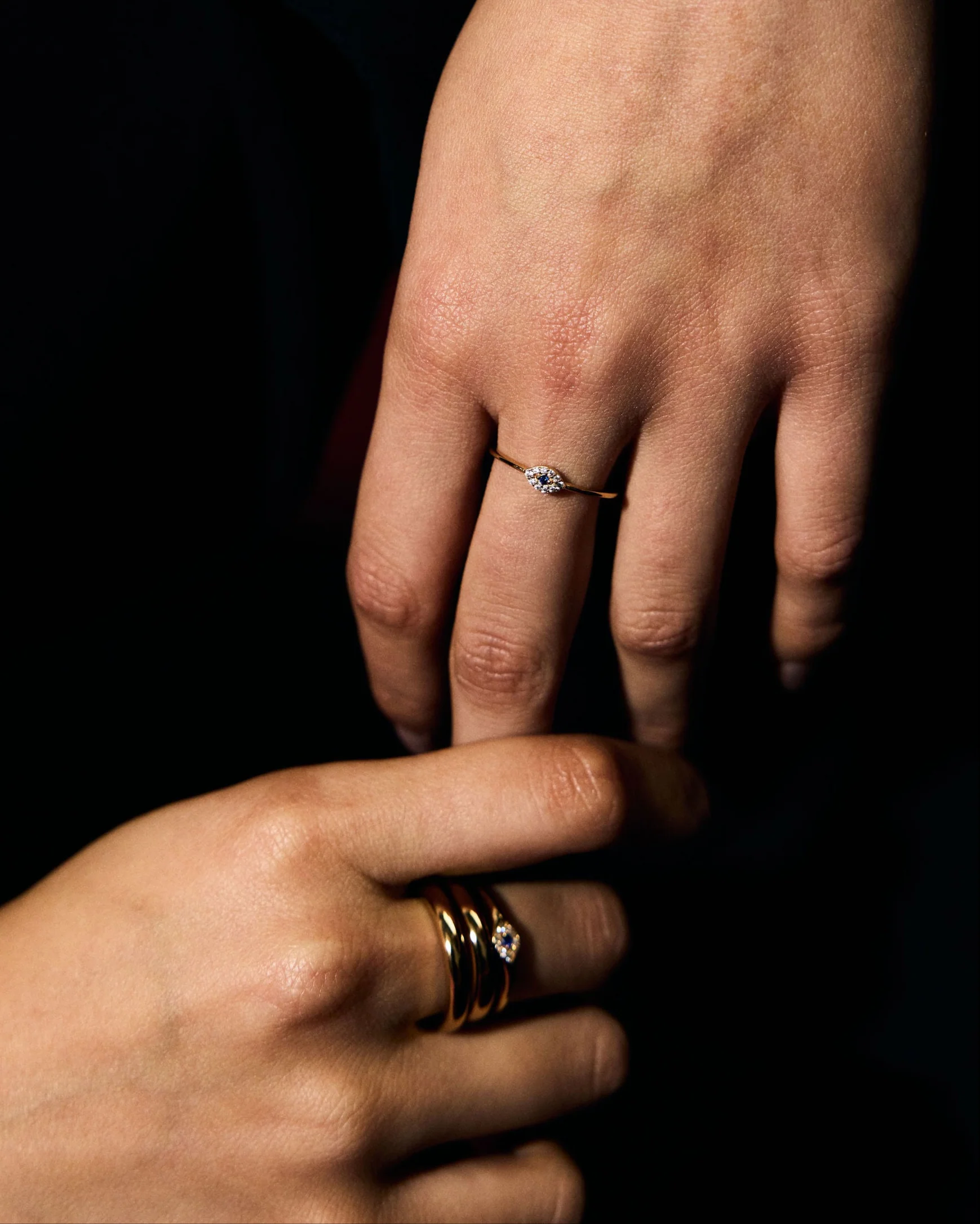 Pavé Evil Eye Ring | Blue - Image 3