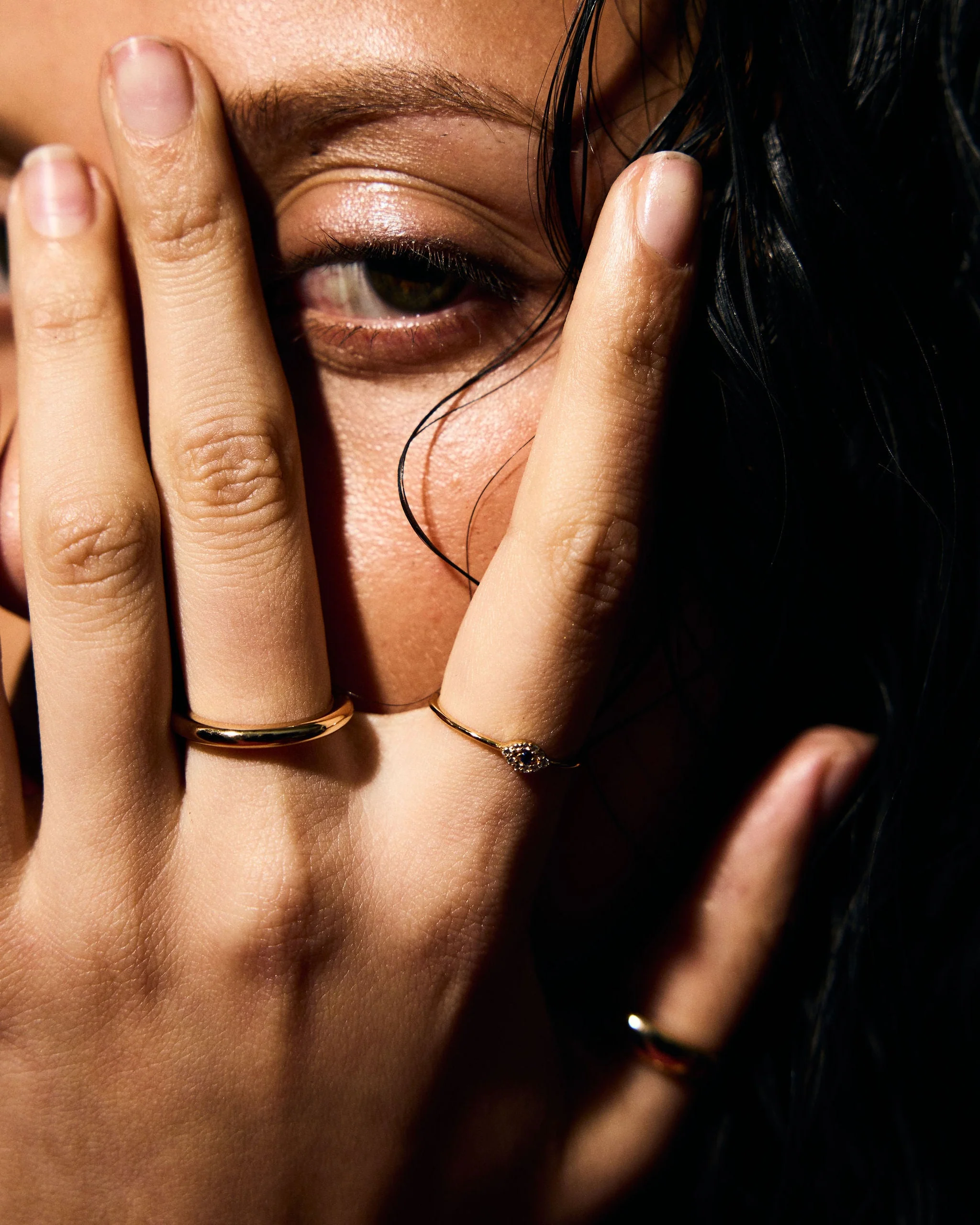 Pavé Evil Eye Ring | Blue - Image 5