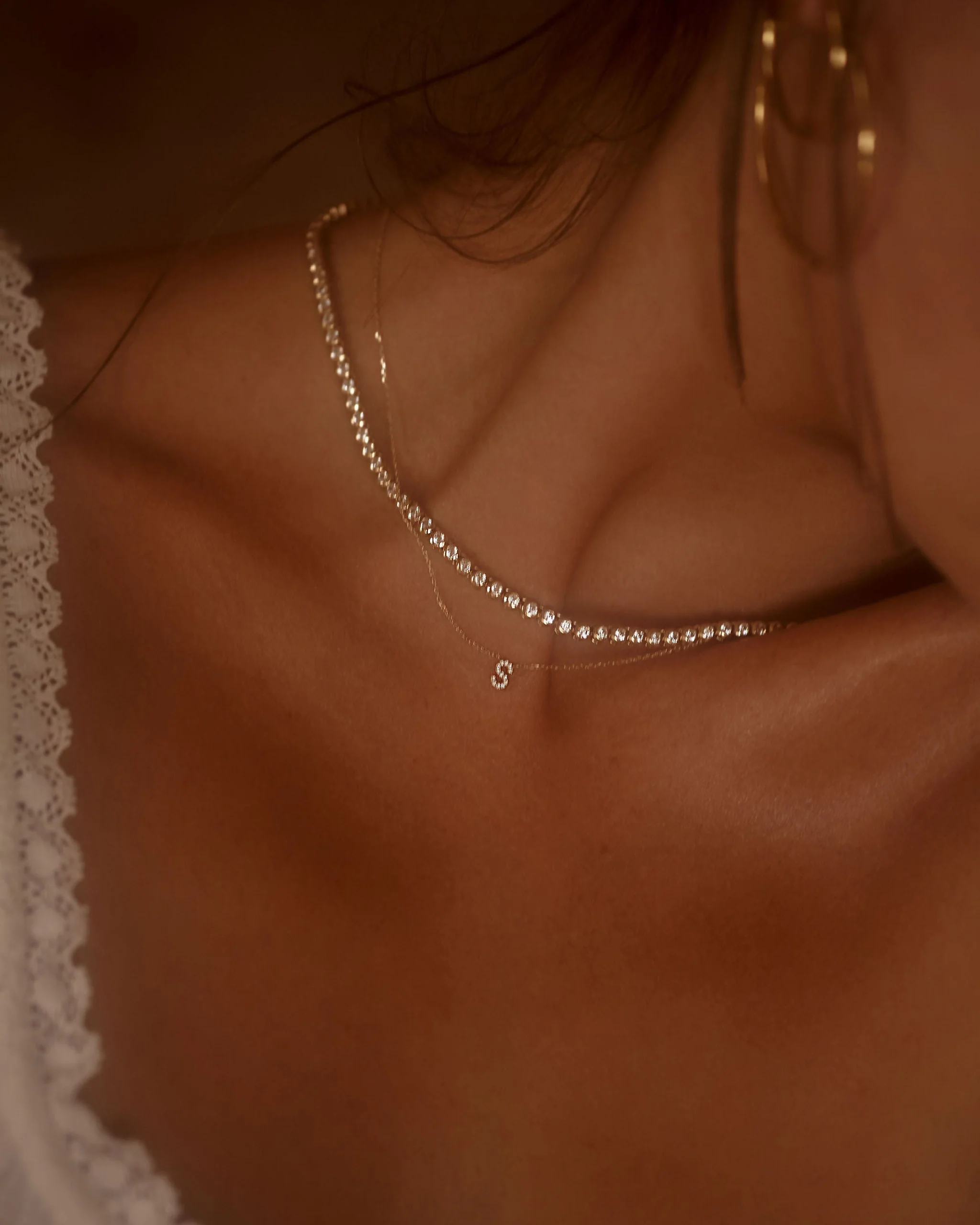 Pavé Initial Necklace - Image 7