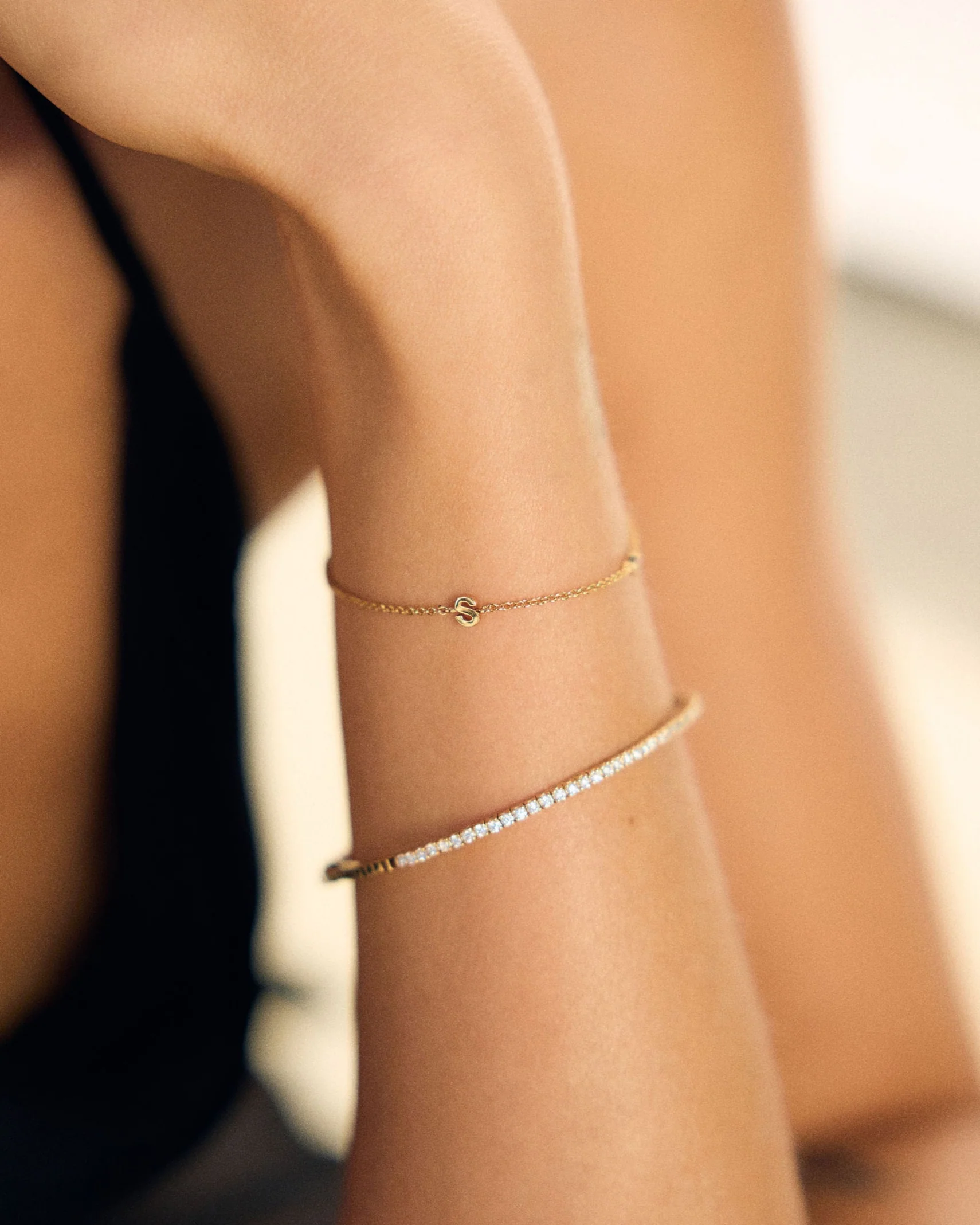 Petite Initial Bracelet Sterling Silver - Image 4