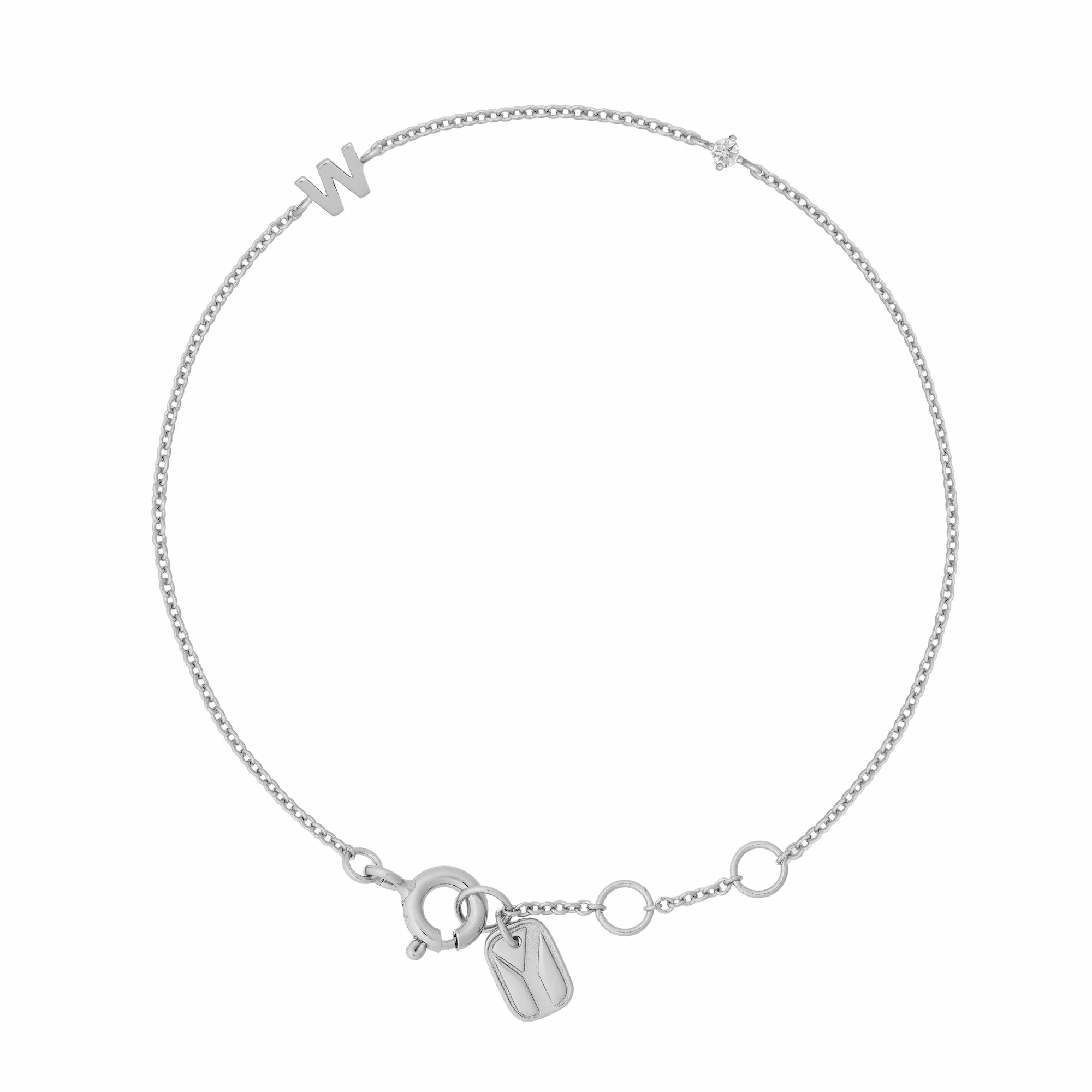 Petite Initial Bracelet Sterling Silver - Image 31