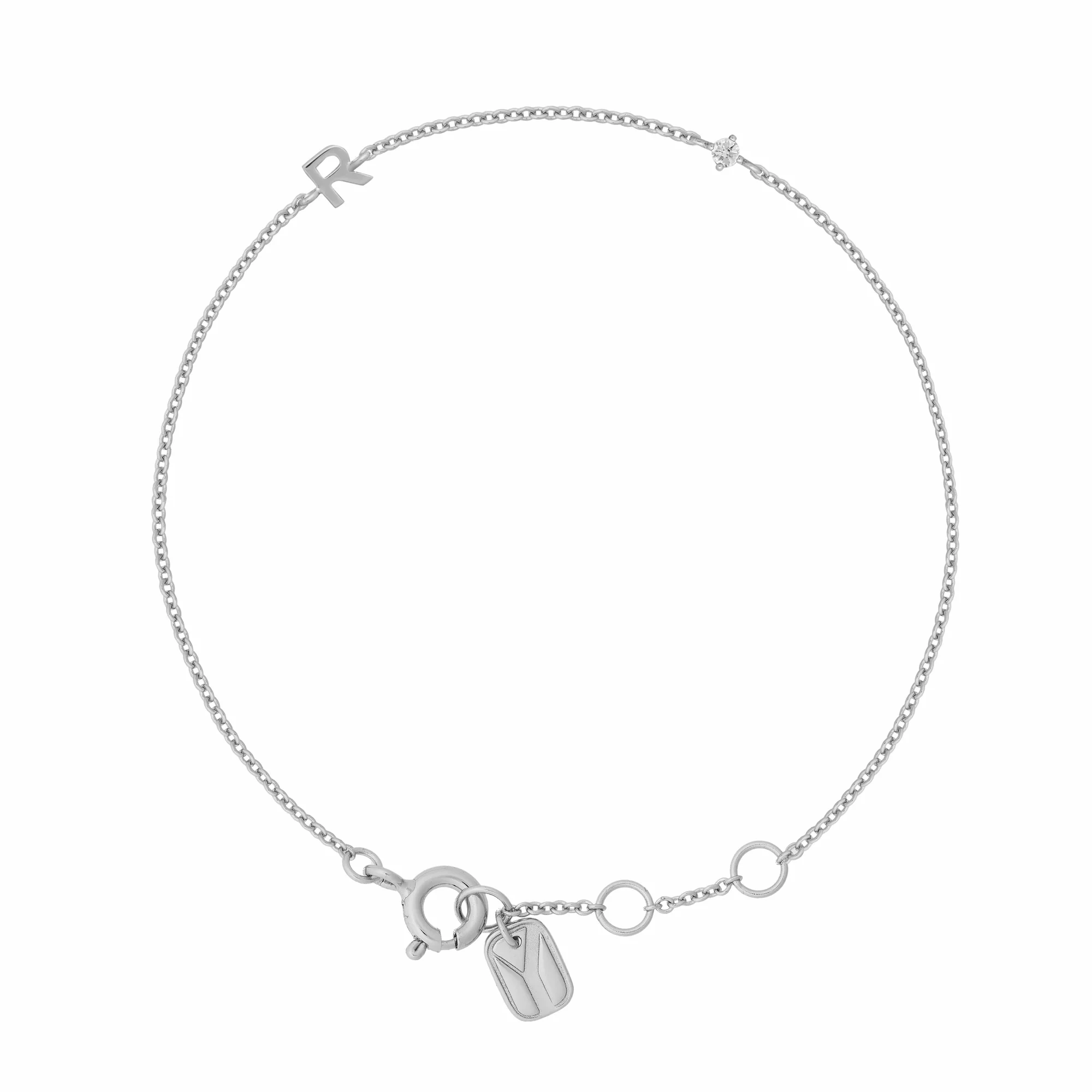 Petite Initial Bracelet Sterling Silver - Image 33