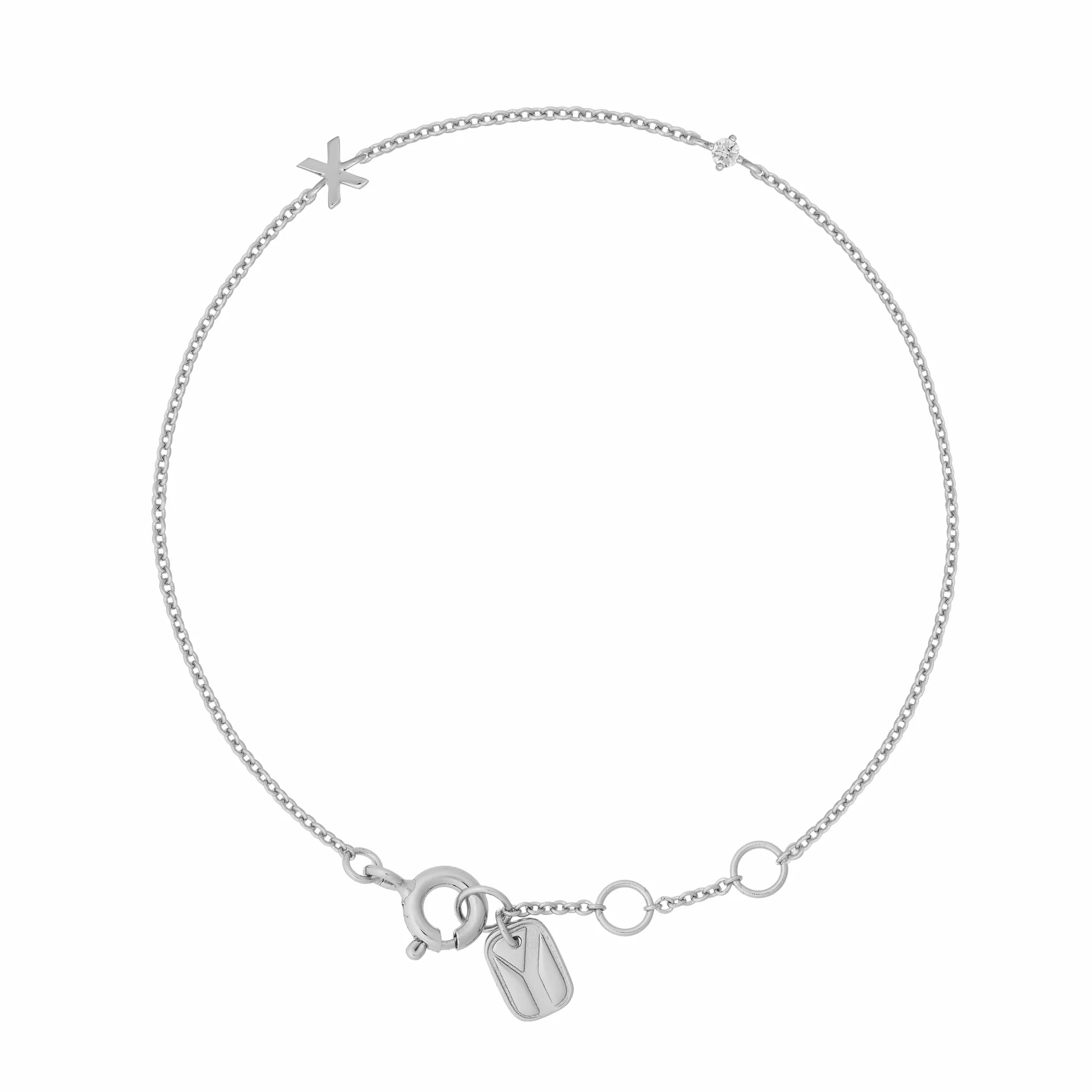 Petite Initial Bracelet Sterling Silver - Image 34