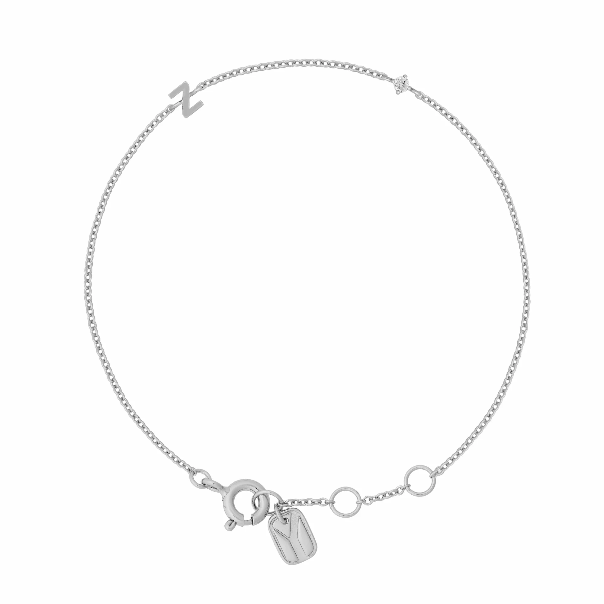 Petite Initial Bracelet Sterling Silver - Image 35