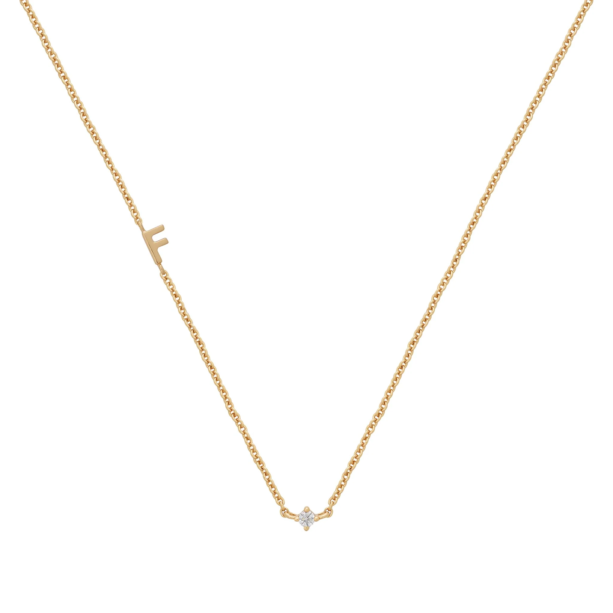 Petite Initial Necklace | 9k Solid Gold - Image 13