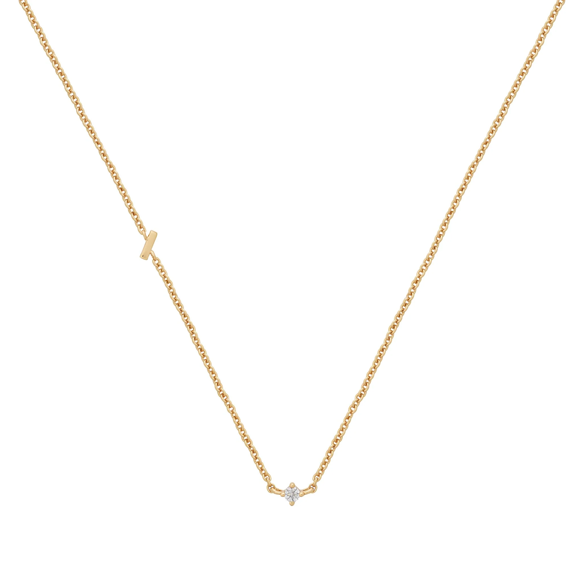 Petite Initial Necklace | 9k Solid Gold - Image 16