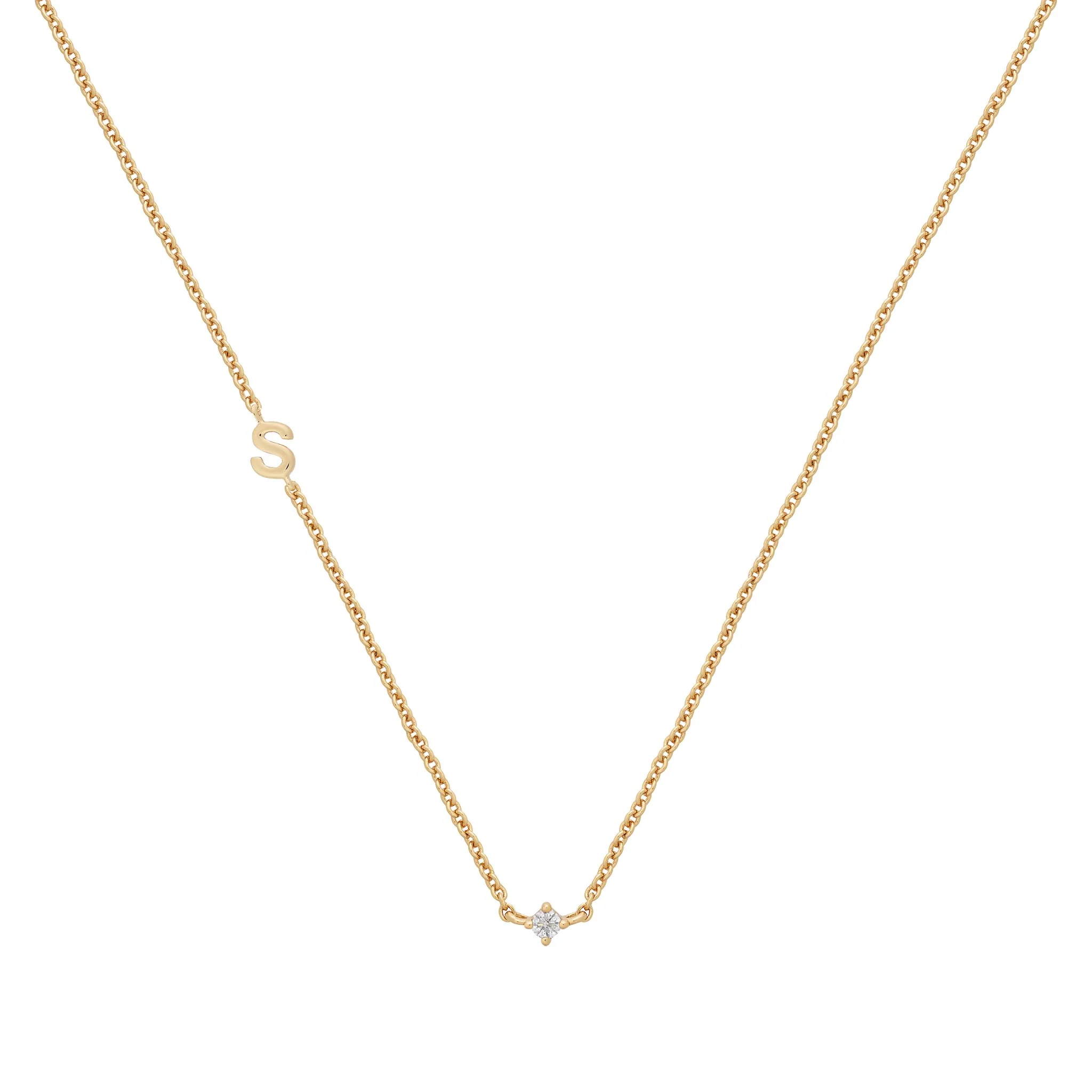 Petite Initial Necklace | 9k Solid Gold - Image 26