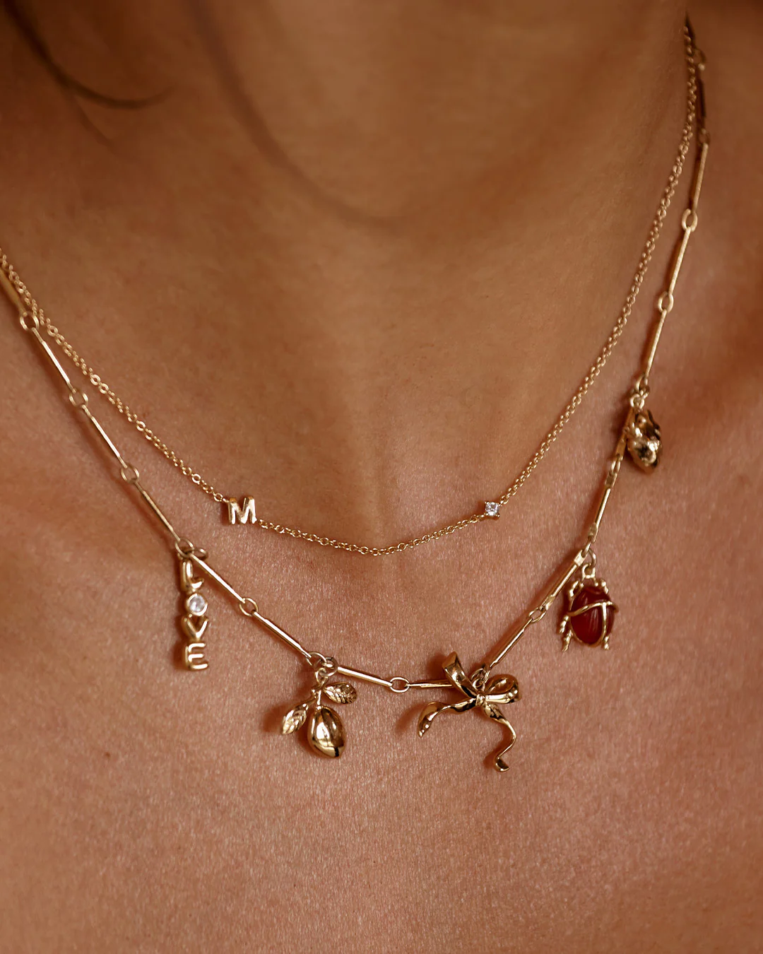 Petite Initial Necklace | 9k Solid Gold - Image 4