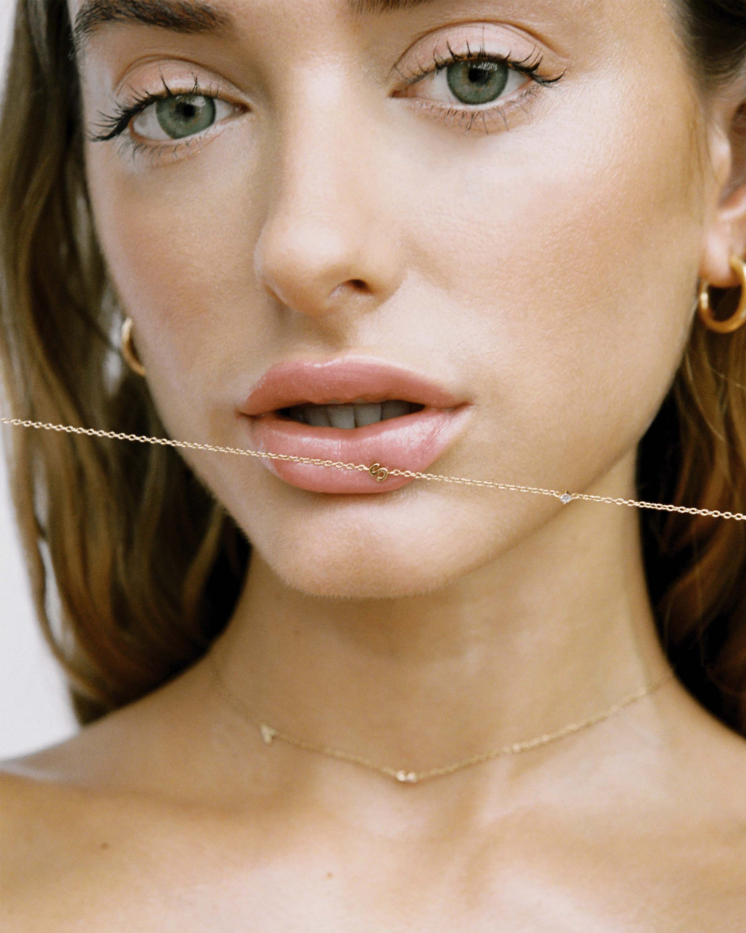 Petite Initial Necklace | 9k Solid Gold - Image 5