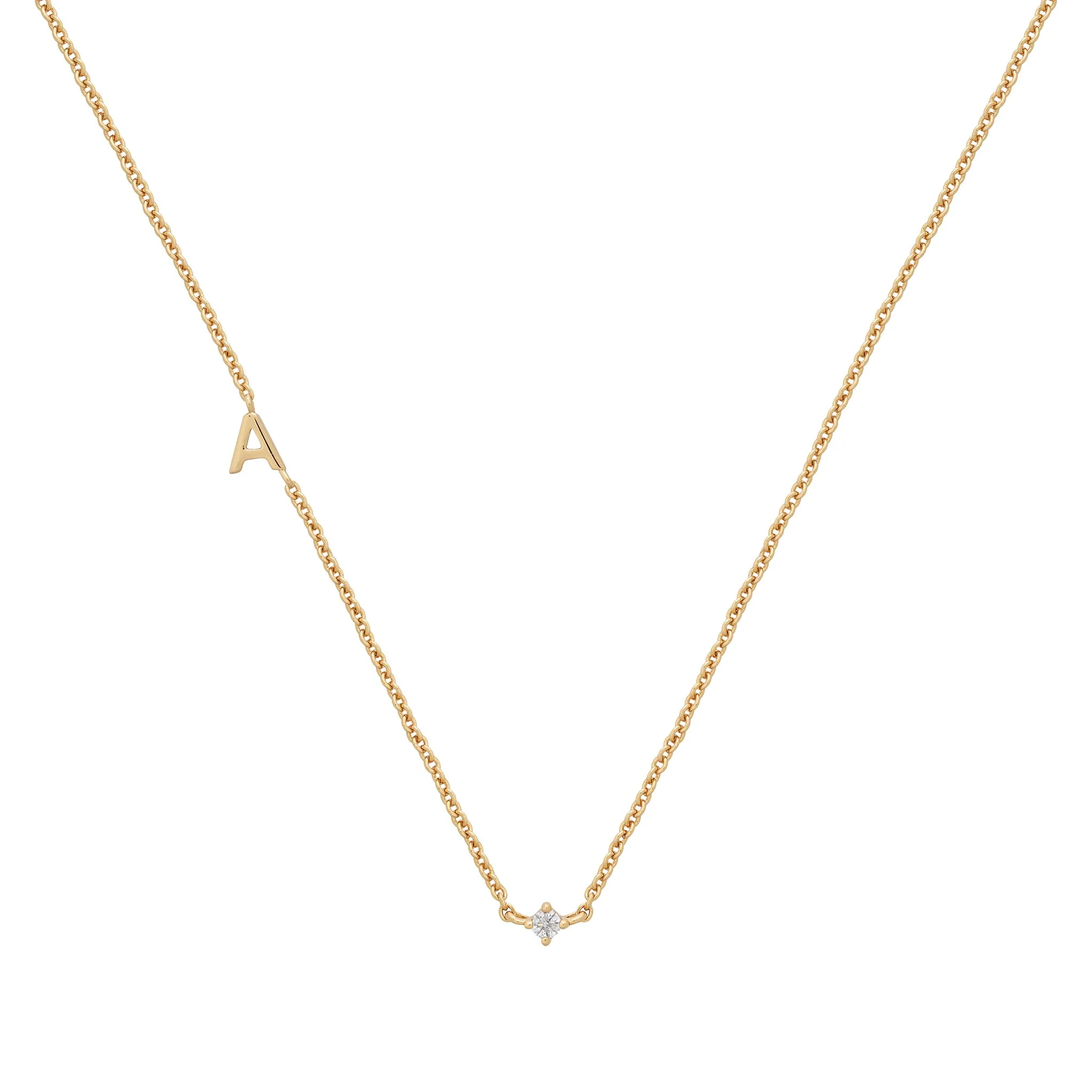Petite Initial Necklace | 9k Solid Gold - Image 8