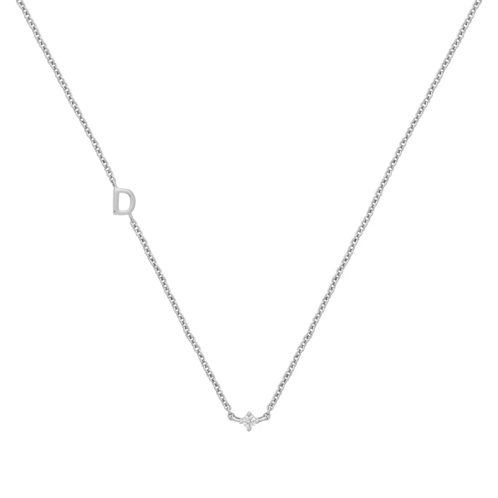 Petite Initial Necklace Sterling Silver - Image 10
