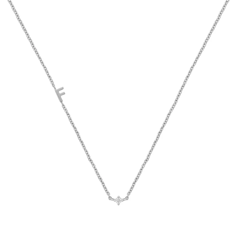 Petite Initial Necklace Sterling Silver - Image 12
