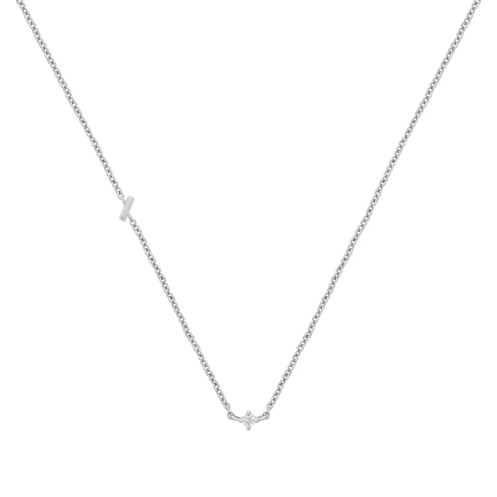 Petite Initial Necklace Sterling Silver - Image 15