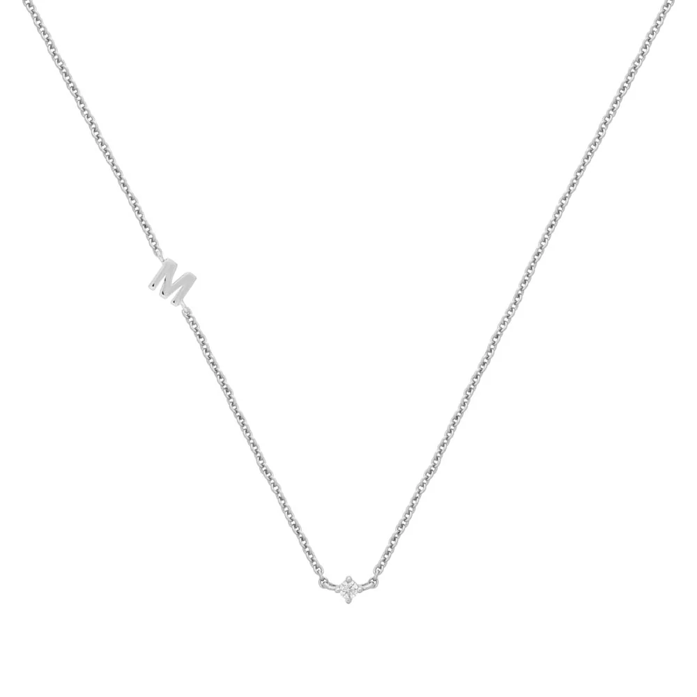 Petite Initial Necklace Sterling Silver - Image 19