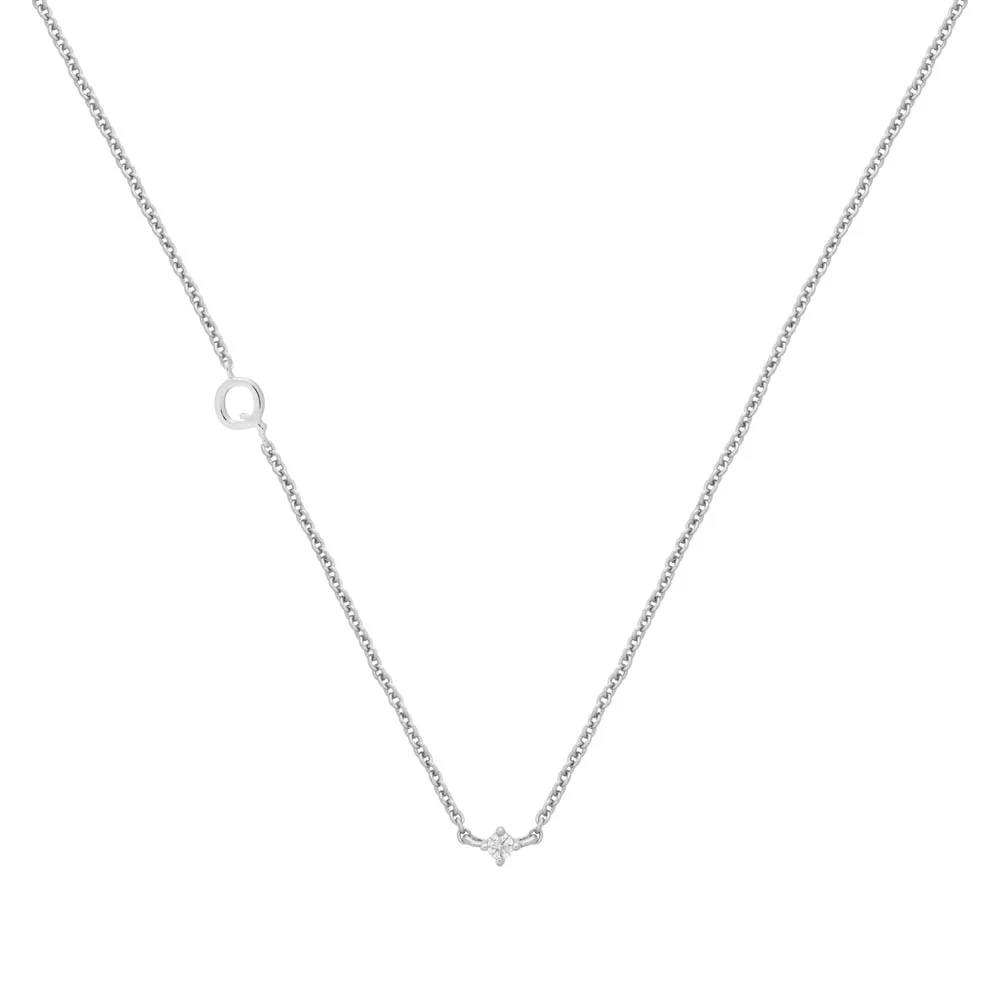 Petite Initial Necklace Sterling Silver - Image 23
