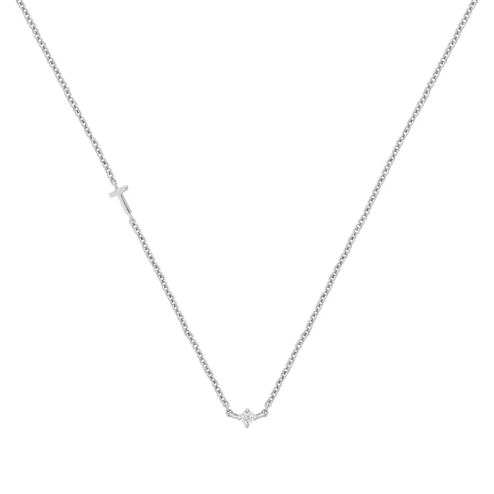 Petite Initial Necklace Sterling Silver - Image 26