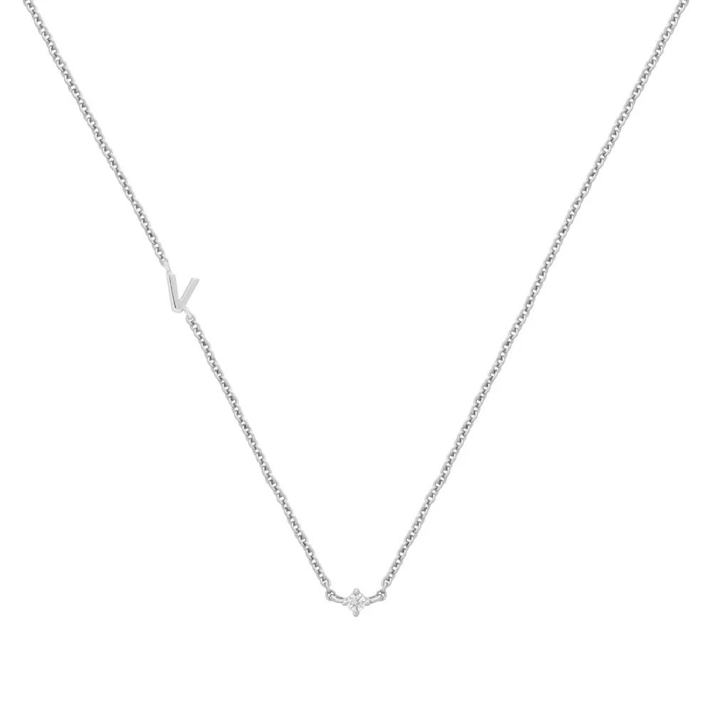 Petite Initial Necklace Sterling Silver - Image 28