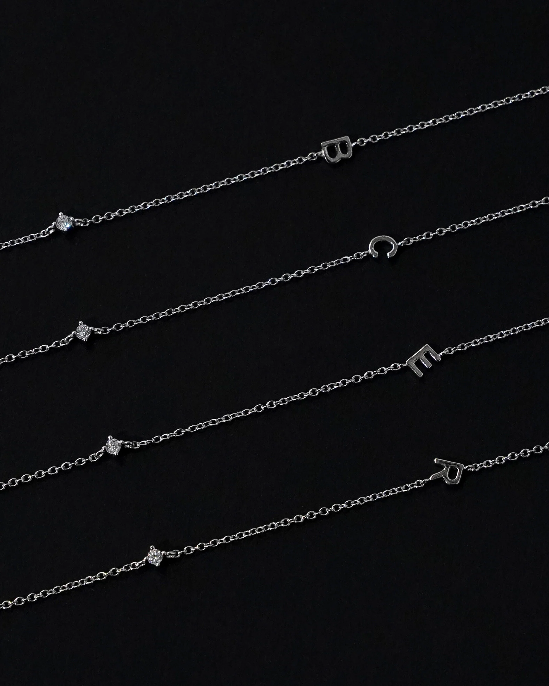 Petite Initial Necklace Sterling Silver - Image 5