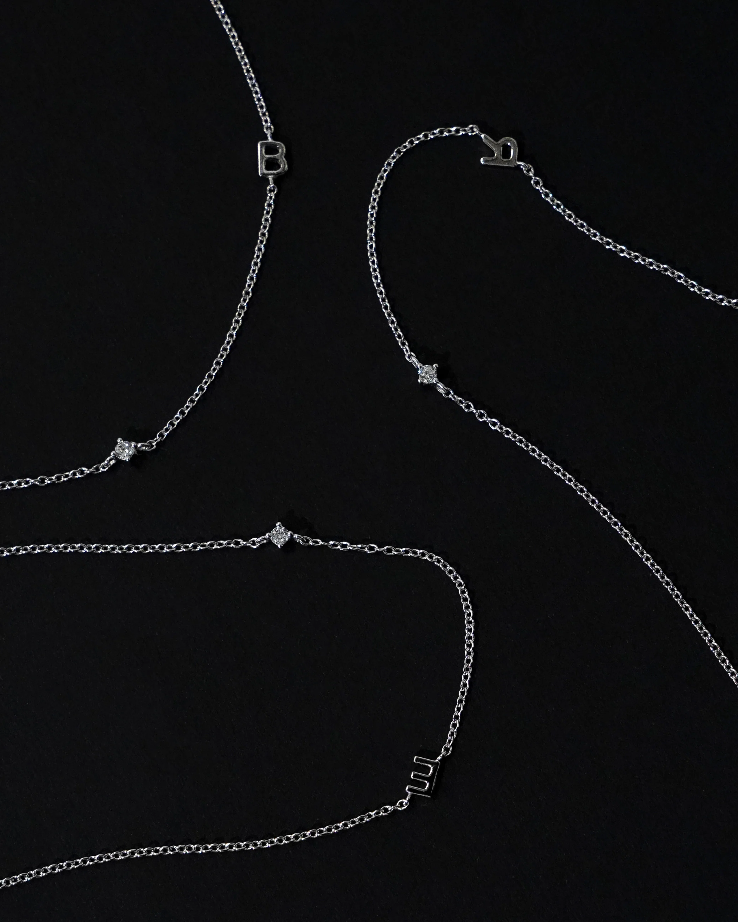 Petite Initial Necklace Sterling Silver - Image 6