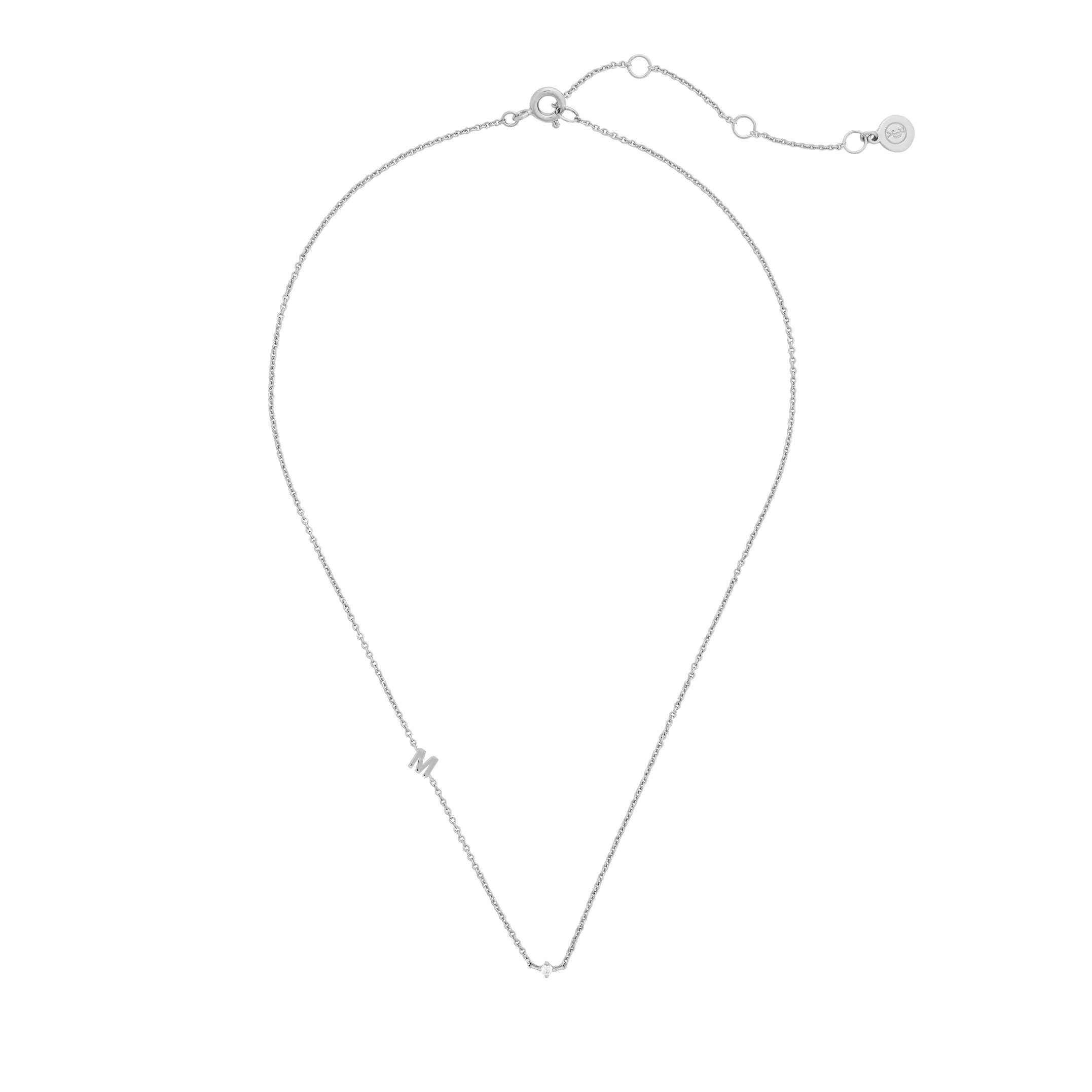 Petite Initial Necklace Sterling Silver - Image 7