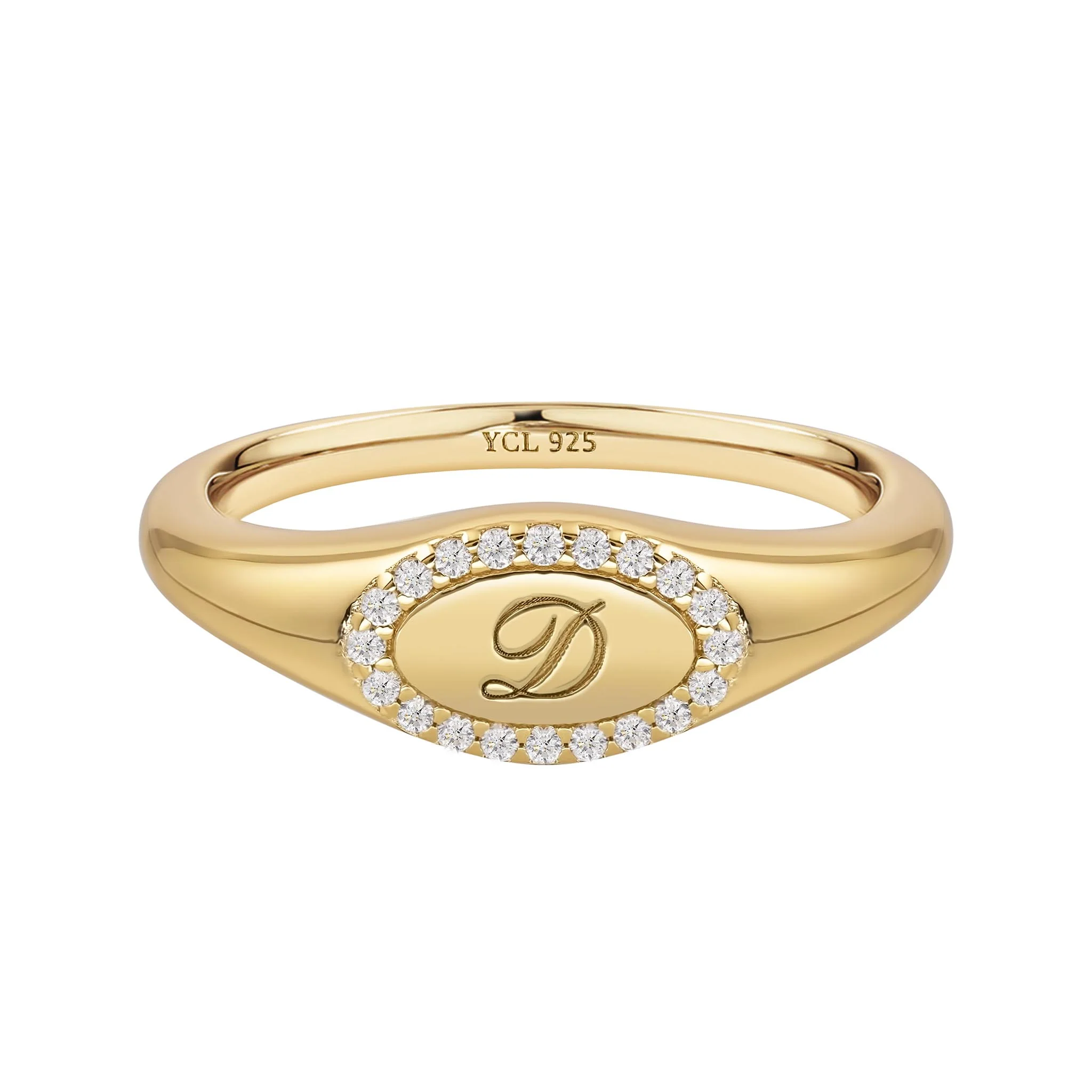 Pinky Initial Signet Ring - Image 19