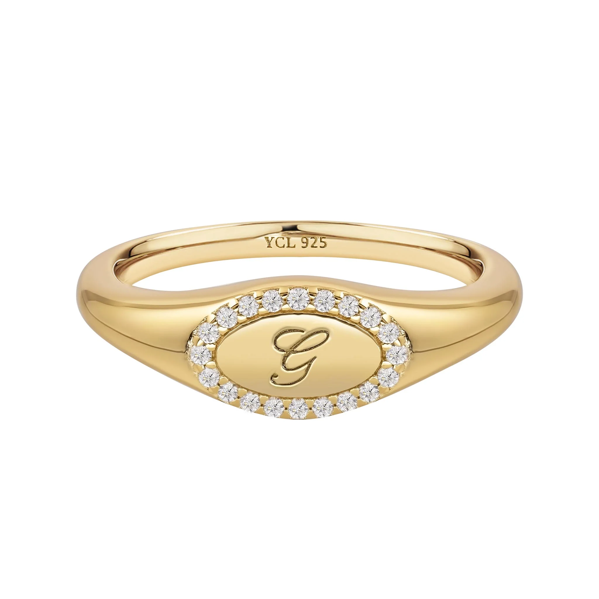 Pinky Initial Signet Ring - Image 22