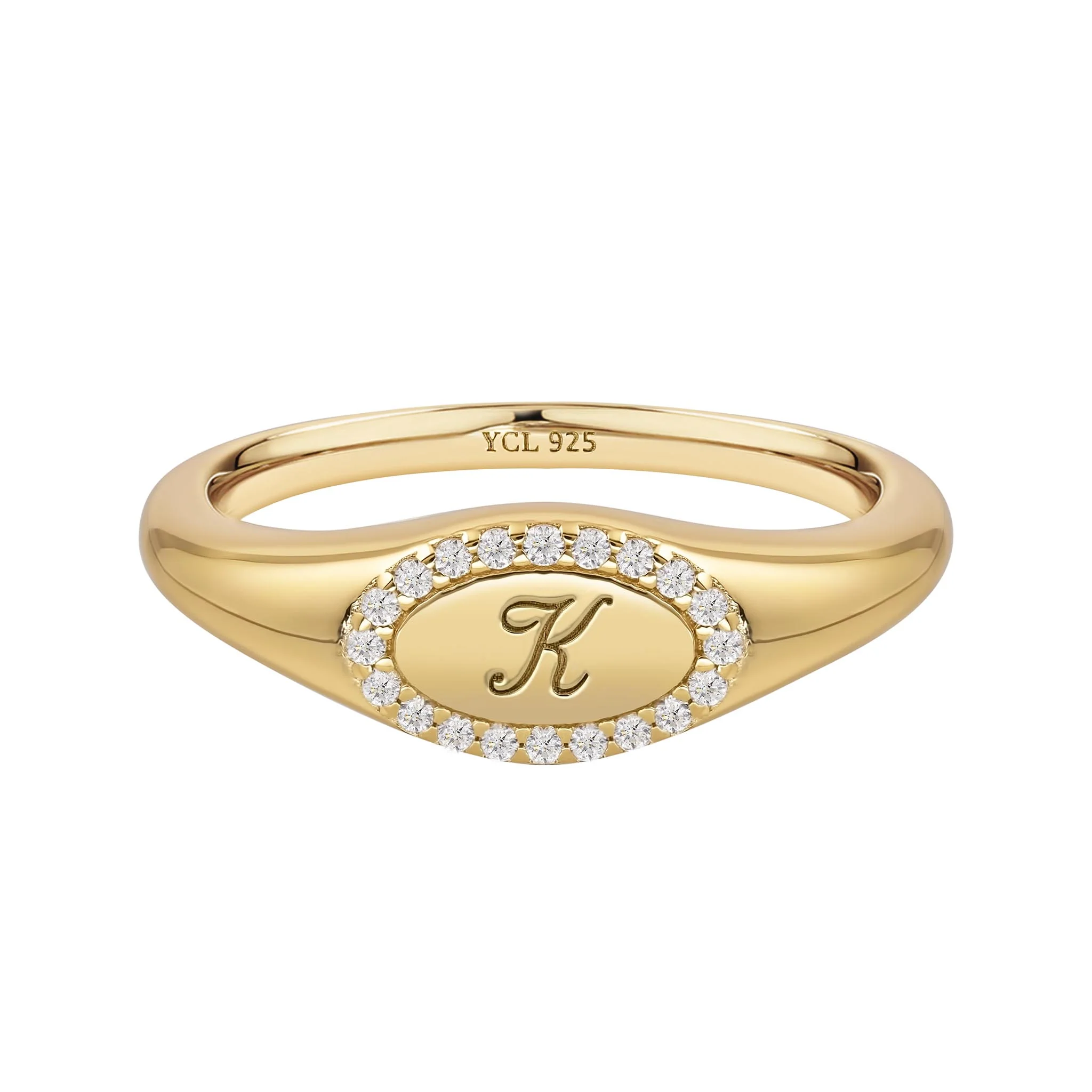 Pinky Initial Signet Ring - Image 26