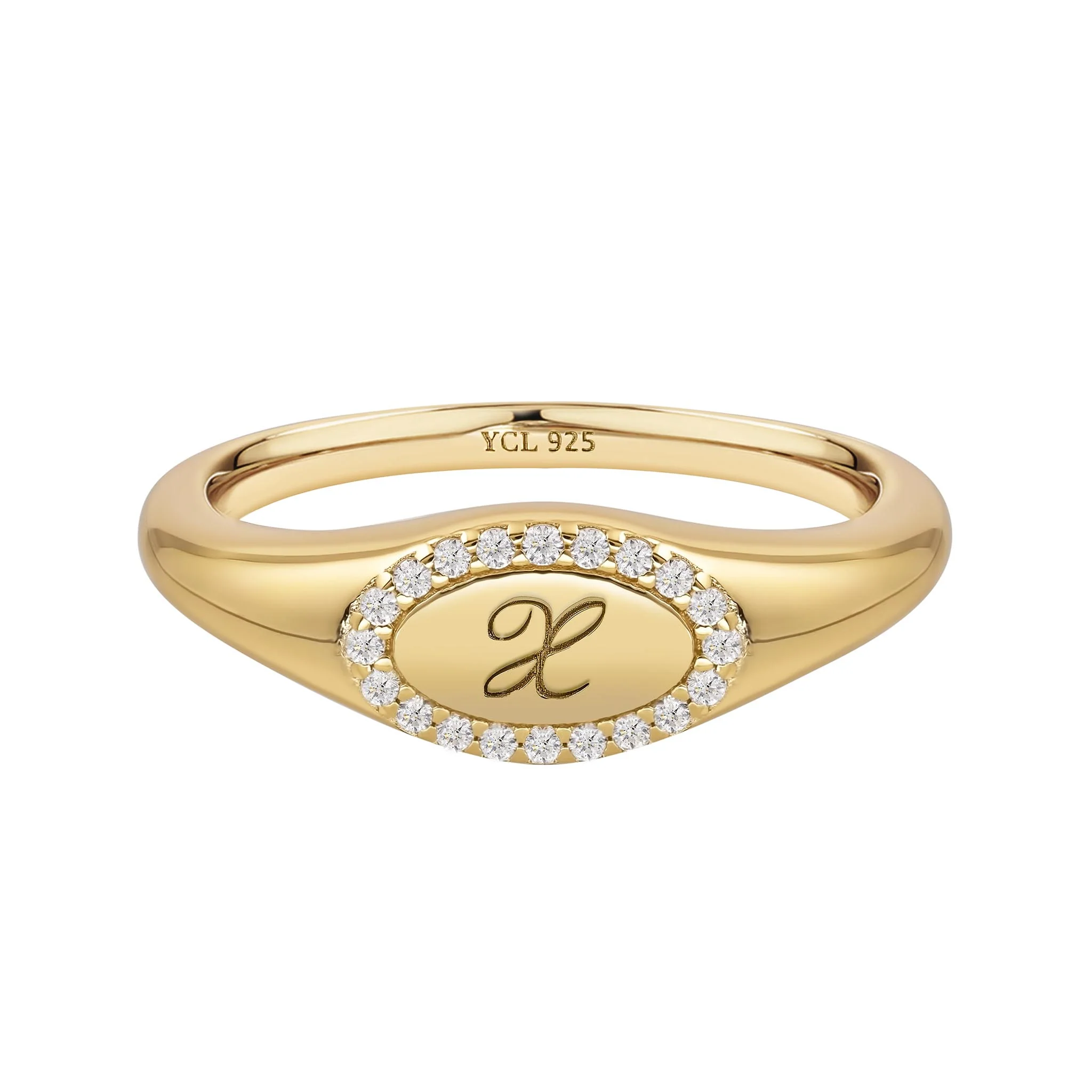 Pinky Initial Signet Ring - Image 39