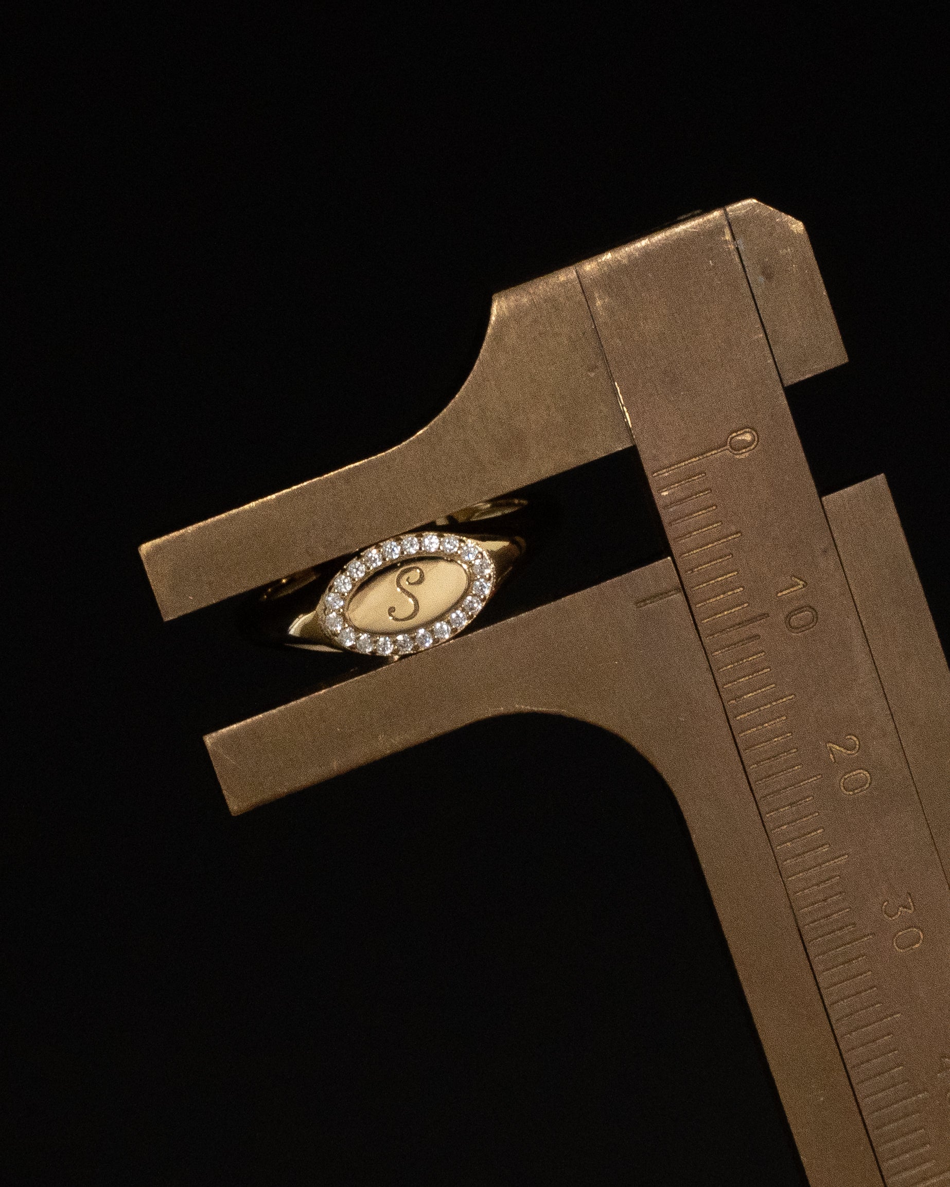 Pinky Initial Signet Ring - Image 4