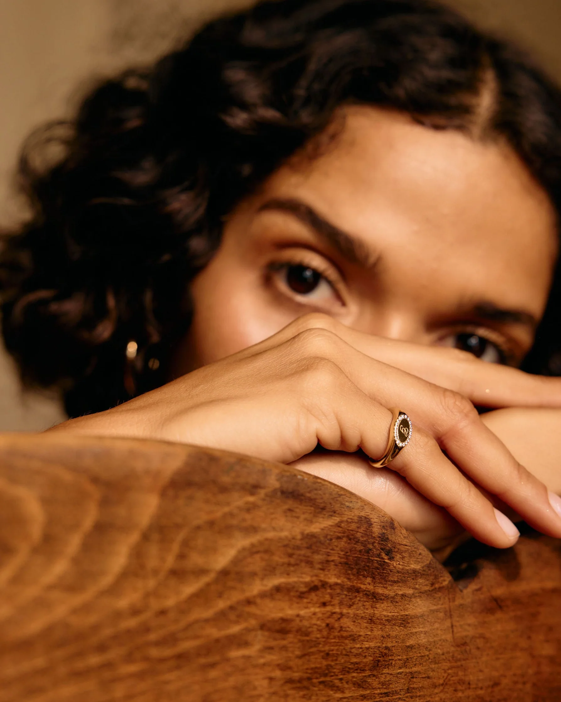 Pinky Initial Signet Ring - Image 8