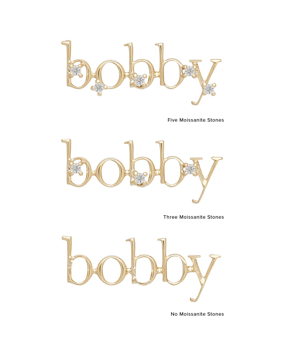 Serif Nameplate Necklace | 9K Solid Gold - Image 6