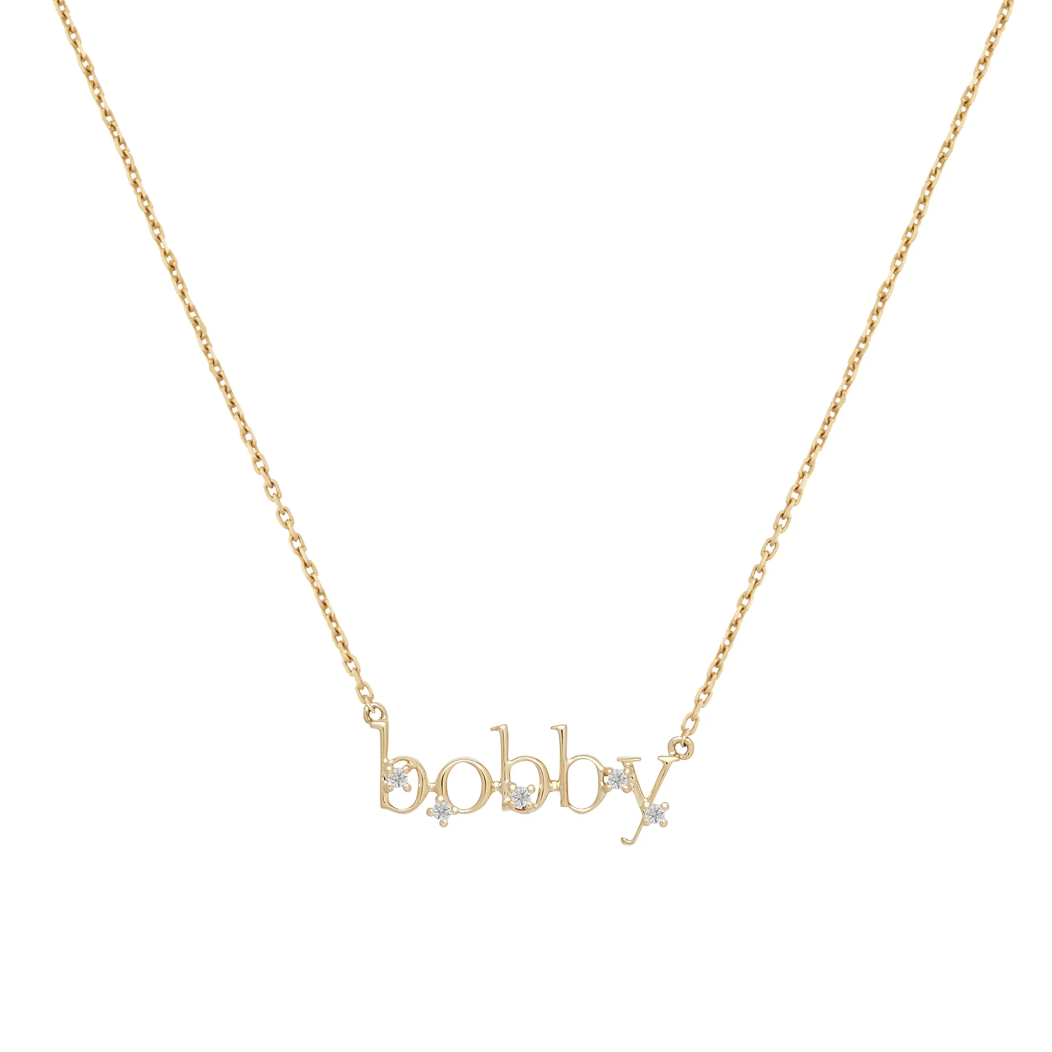 Serif Nameplate Necklace | 9K Solid Gold - Image 7