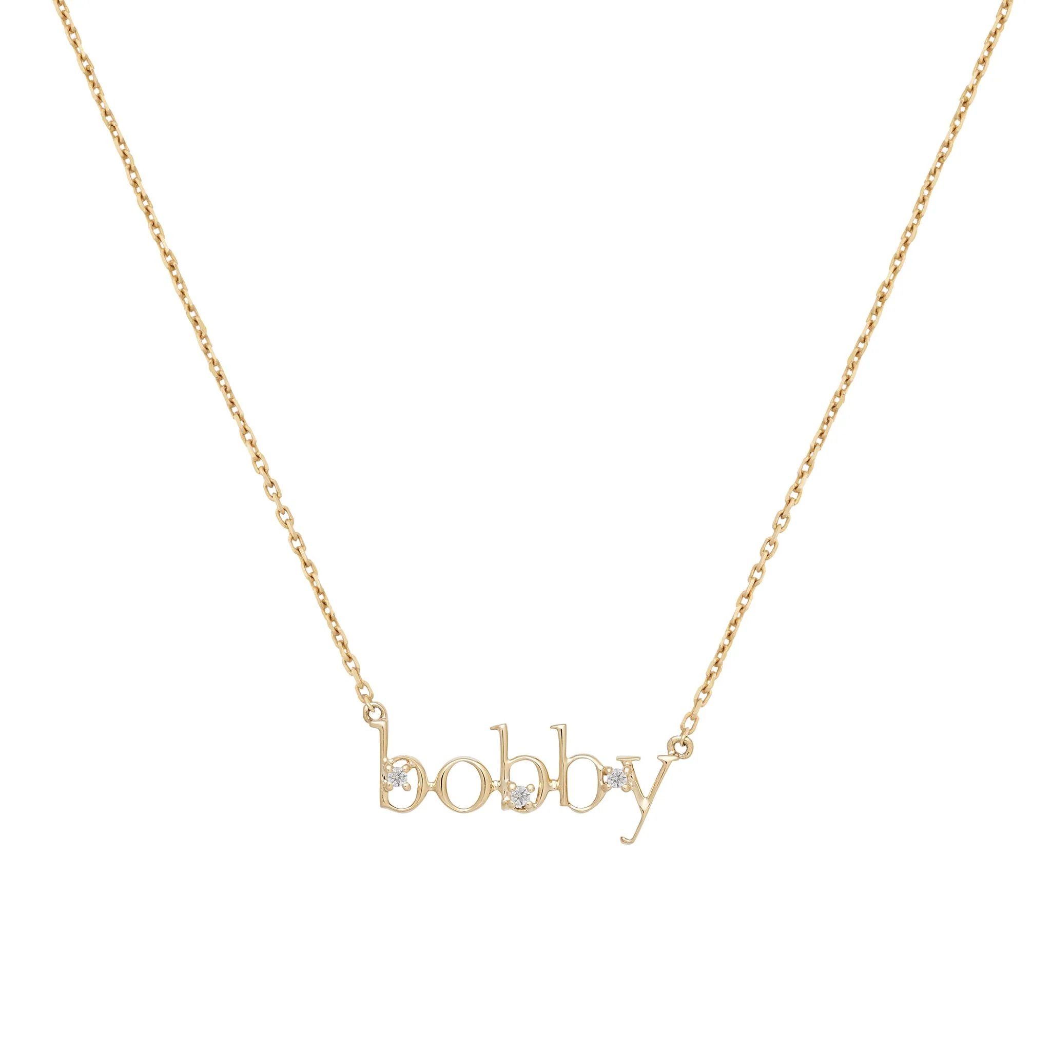 Serif Nameplate Necklace | 9K Solid Gold - Image 8