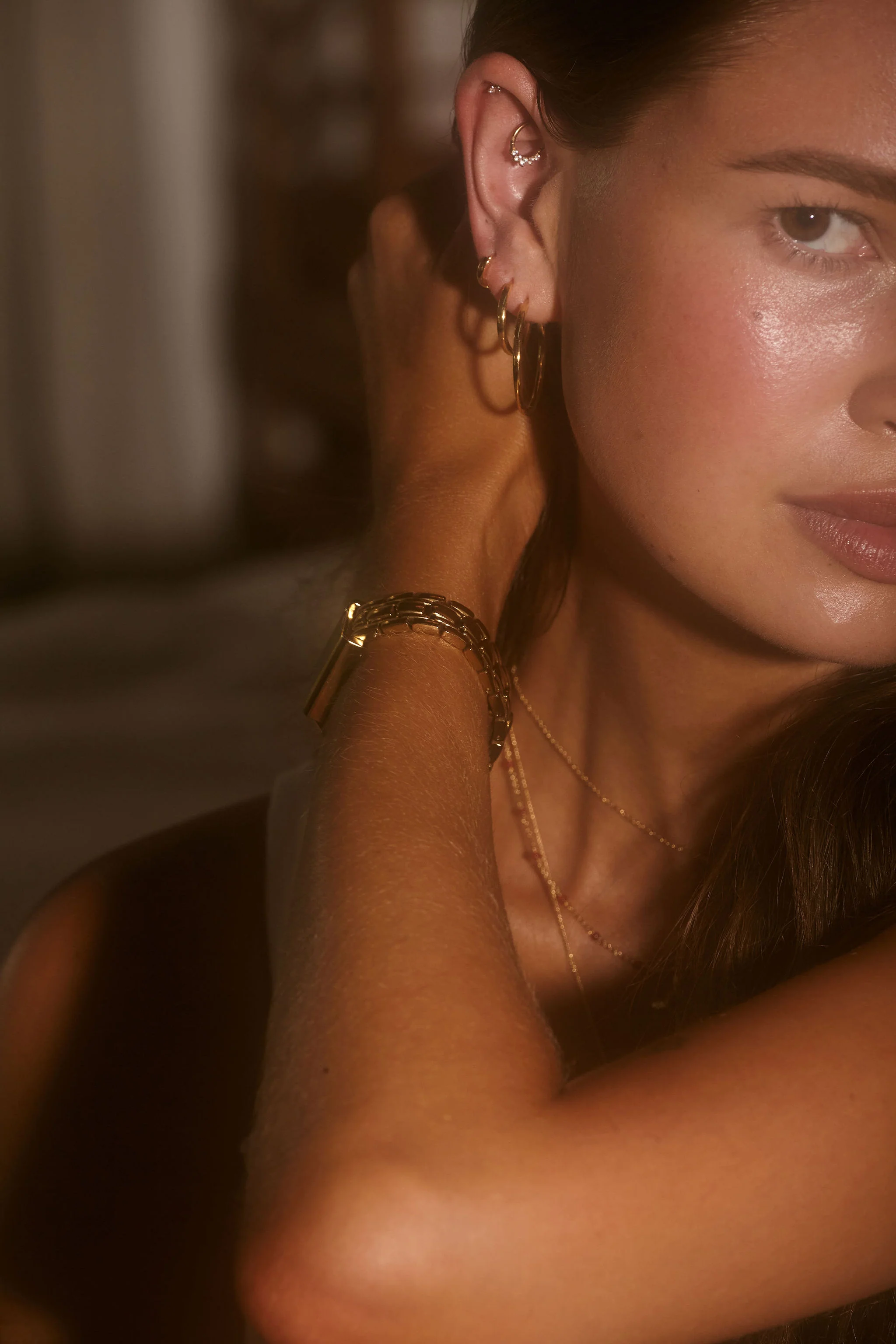 10mm Sleeper Hoops | 9k Solid Gold - Image 4