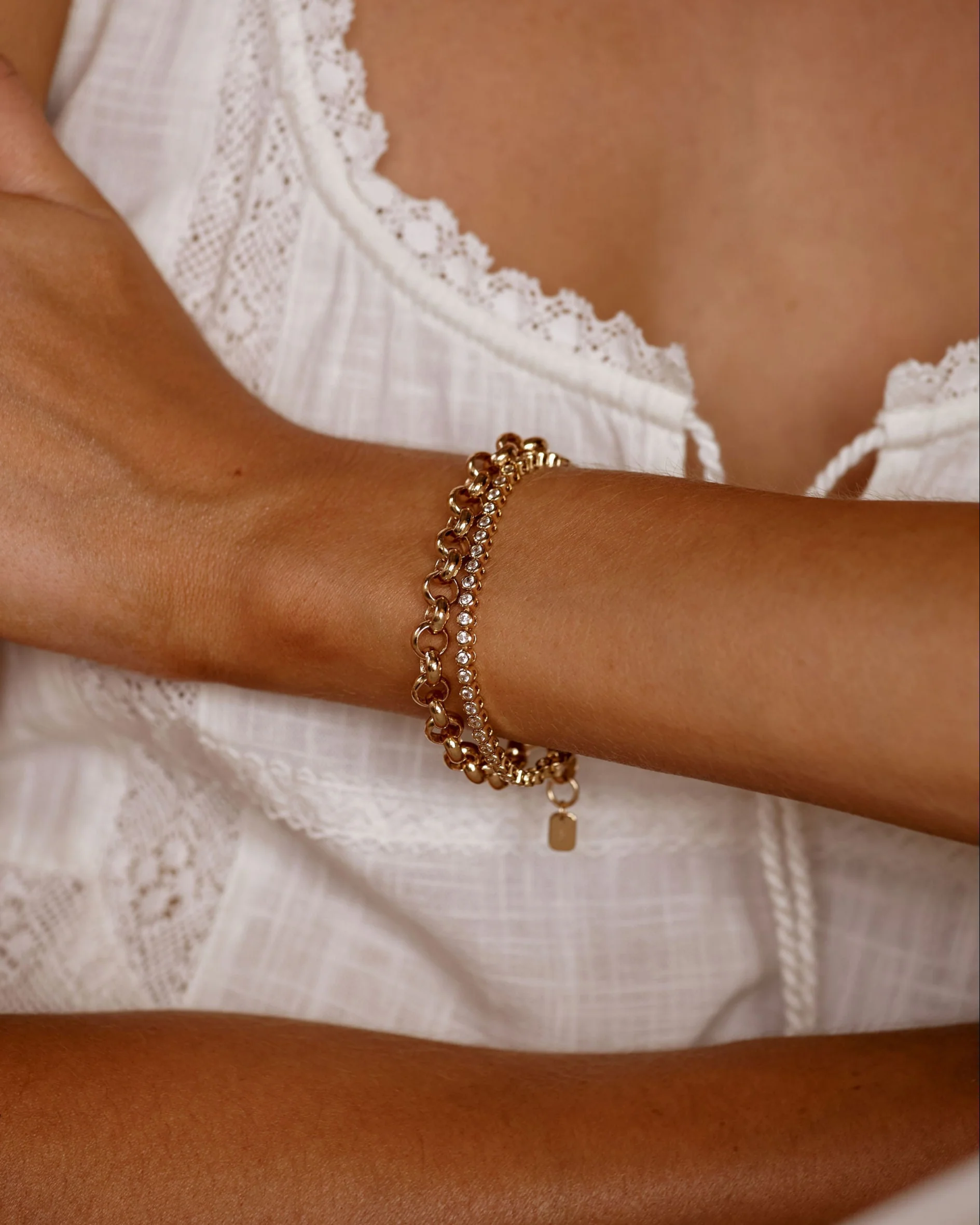 Vintage Bezel Tennis Bracelet - Image 5